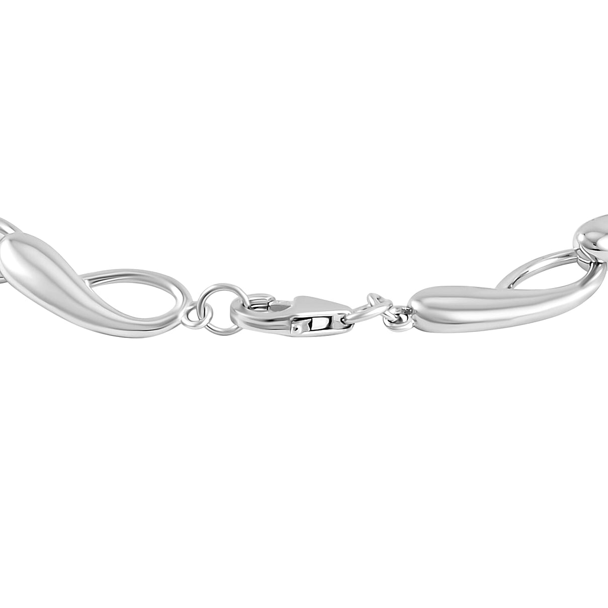Lucy Q Drip Collection - Rhodium Overlay Sterling Silver Bracelet (Size - 8), Silver Wt. 17 Gms 7666641 2