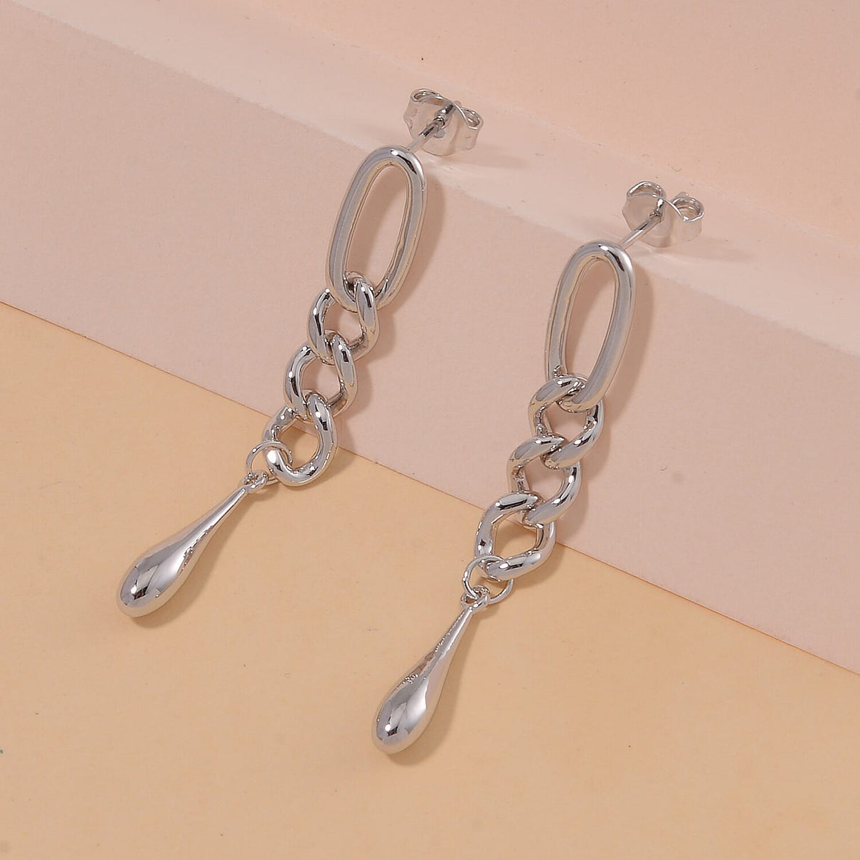 Lucy Q Figaro Drip Collection - Rhodium Overlay Sterling Silver Drop Earrings 7804314 2