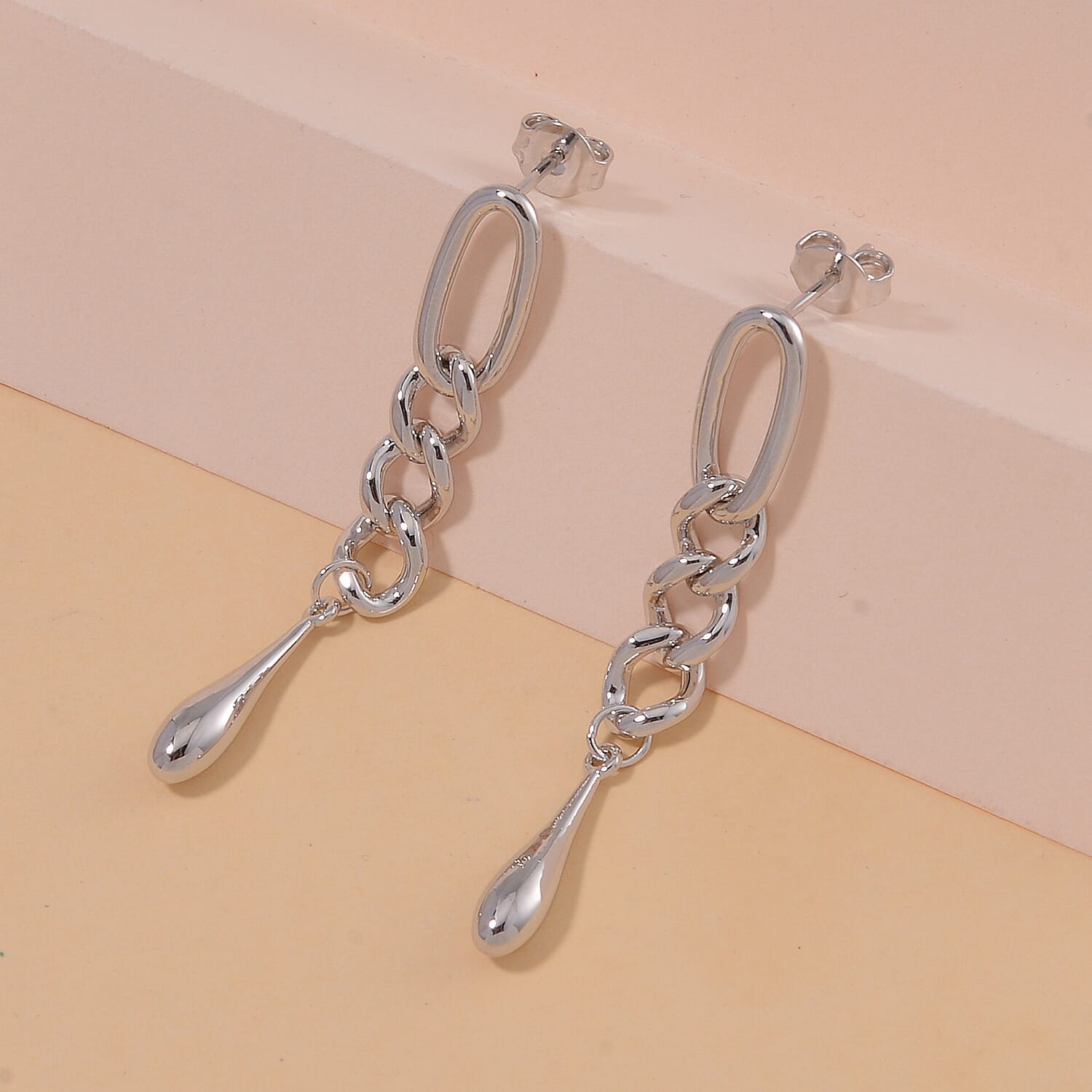 Lucy Q Figaro Drip Collection - Rhodium Overlay Sterling Silver Drop Earrings 7804314 2