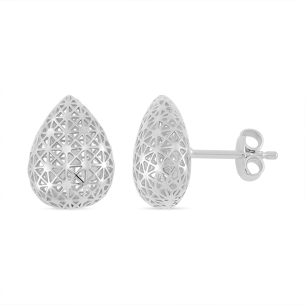 LUCY Q - Drip Collection Rhodium Overlay Sterling Silver Earring with Push Back