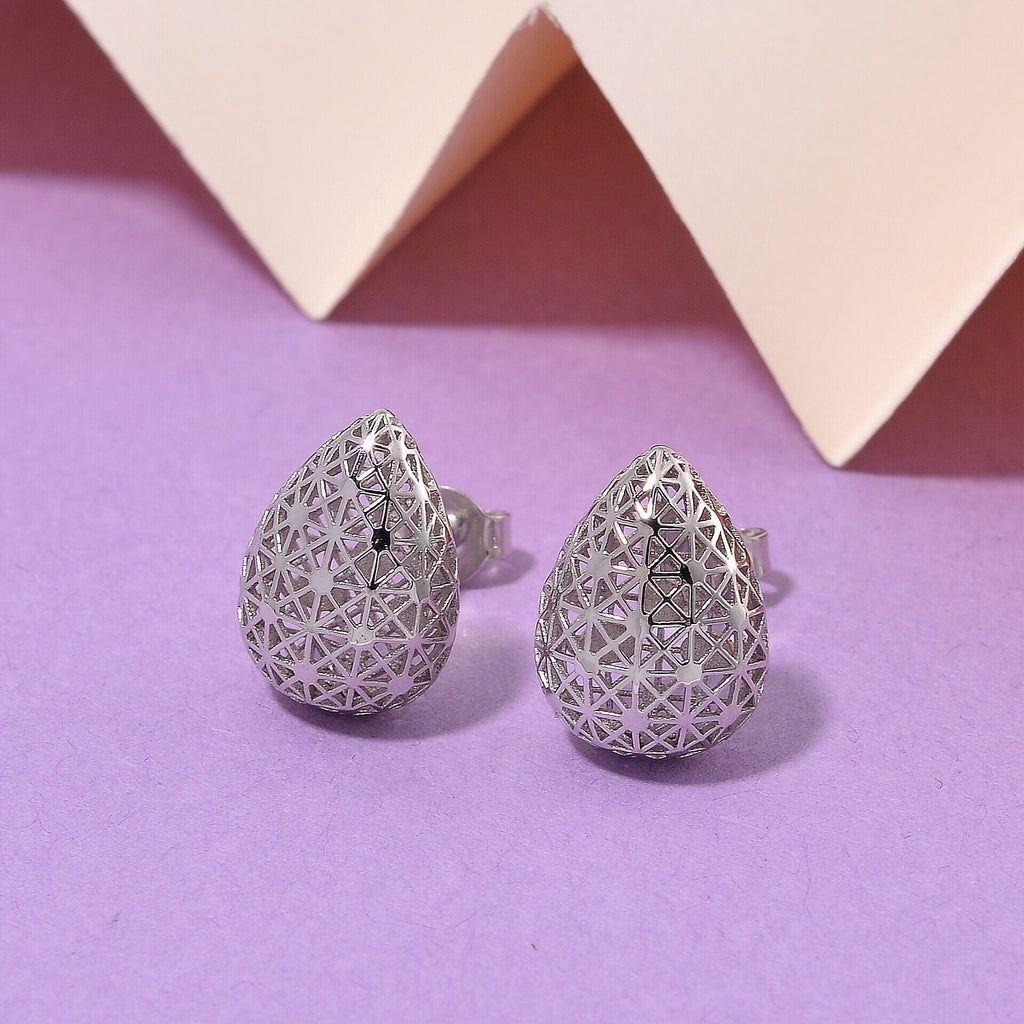 LUCY Q - Drip Collection Rhodium Overlay Sterling Silver Earring with Push Back