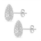 LUCY Q - Drip Collection Rhodium Overlay Sterling Silver Earring with Push Back