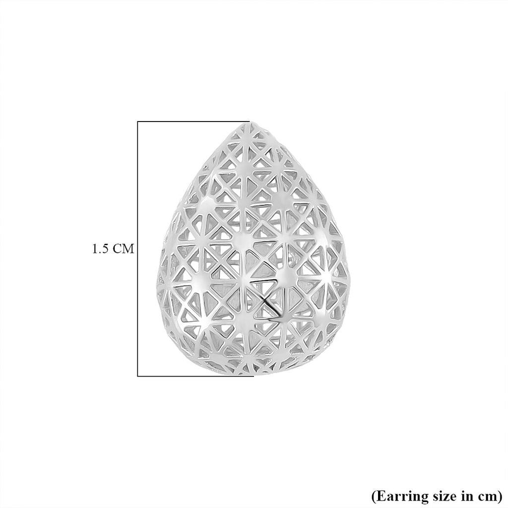 LUCY Q - Drip Collection Rhodium Overlay Sterling Silver Earring with Push Back