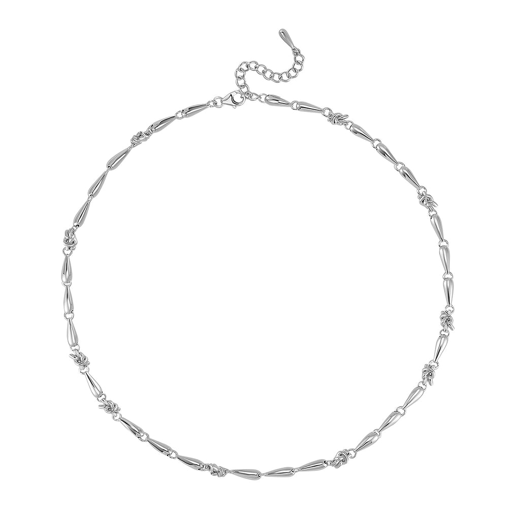 Lucy Q - Rhodium Overlay Sterling Silver Adjustable Necklace        (Size 18-2 Inch EXt.) 33.50 Gms.