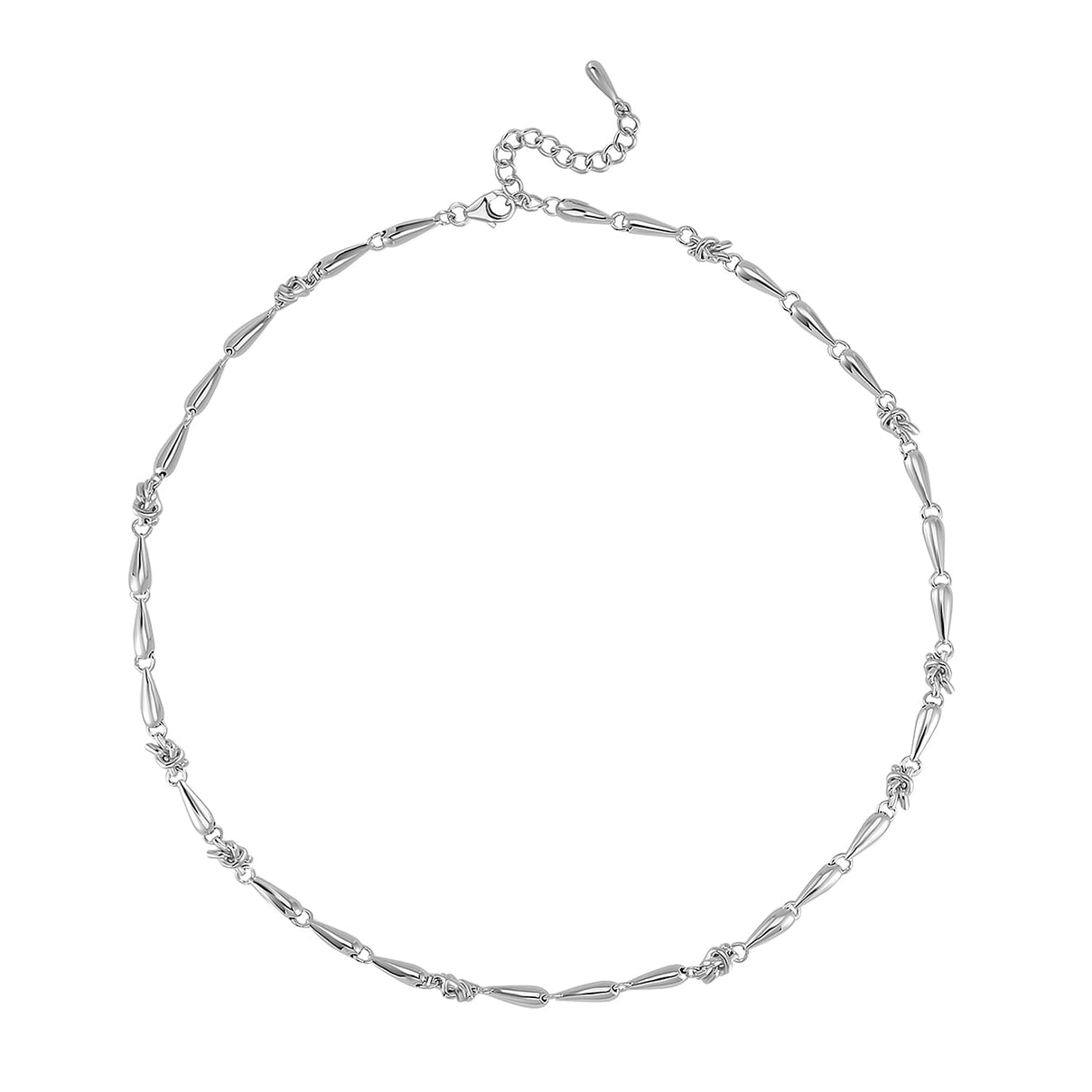 Lucy Q - Rhodium Overlay Sterling Silver Adjustable Necklace        (Size 18-2 Inch EXt.) 33.50 Gms. 7757458 0