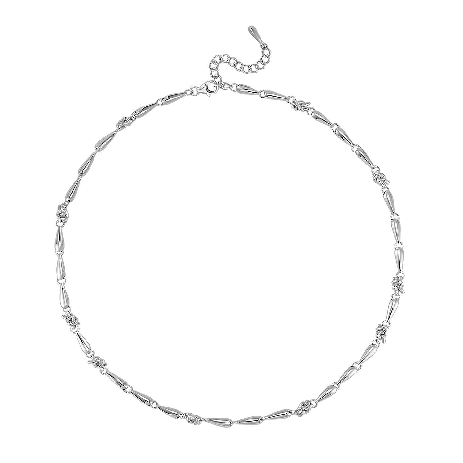 Lucy Q - Rhodium Overlay Sterling Silver Adjustable Necklace        (Size 18-2 Inch EXt.) 33.50 Gms. 7757458 0