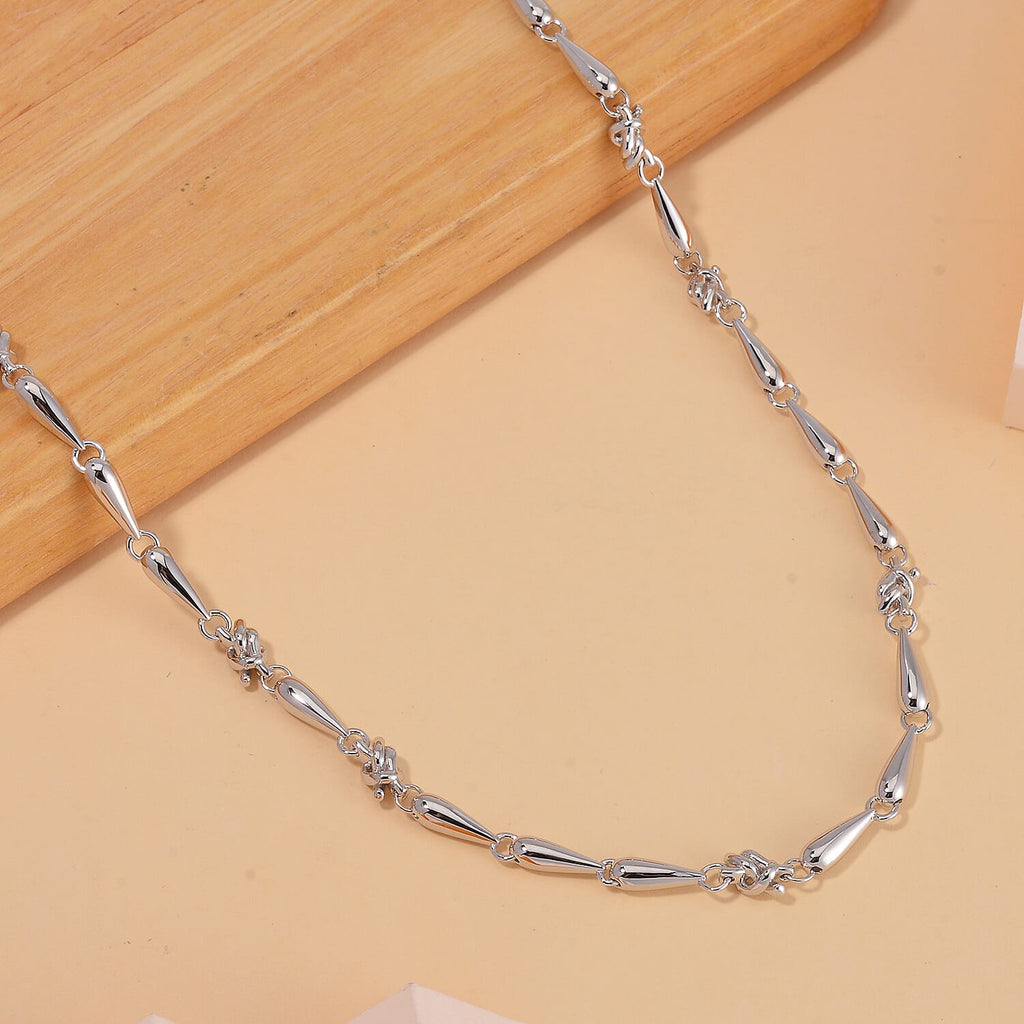 Lucy Q - Rhodium Overlay Sterling Silver Adjustable Necklace        (Size 18-2 Inch EXt.) 33.50 Gms.