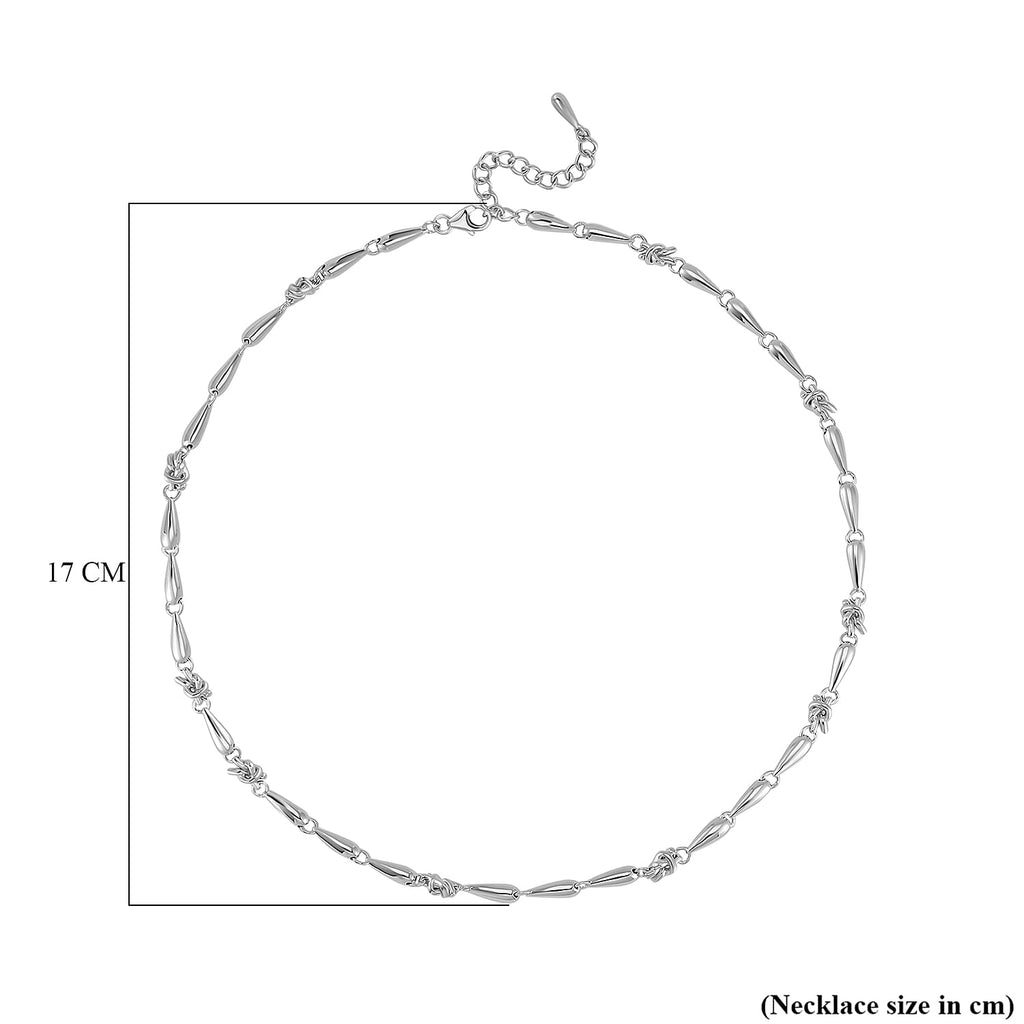 Lucy Q - Rhodium Overlay Sterling Silver Adjustable Necklace        (Size 18-2 Inch EXt.) 33.50 Gms.