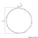 Lucy Q - Rhodium Overlay Sterling Silver Adjustable Necklace        (Size 18-2 Inch EXt.) 33.50 Gms.