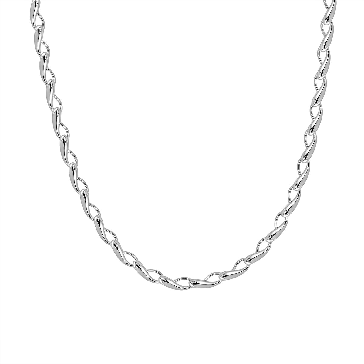 Lucy Q Drip Collection - Rhodium Overlay Sterling Silver Necklace (Size - 18), Silver Wt. 35 Gms 7666633 0