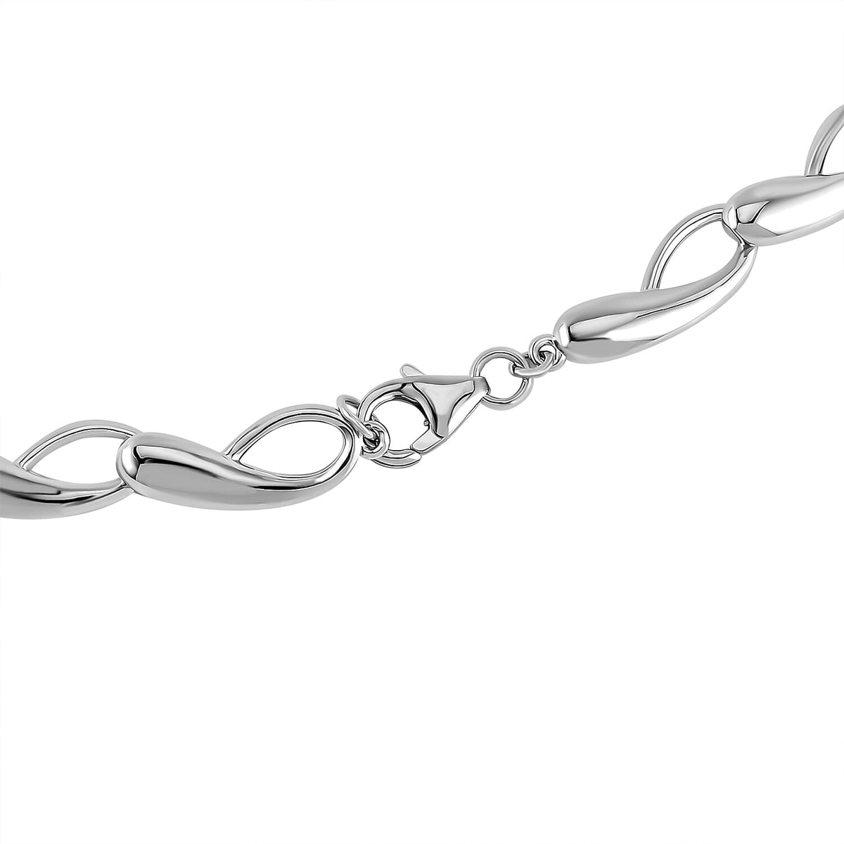 Lucy Q Drip Collection - Rhodium Overlay Sterling Silver Necklace (Size - 18), Silver Wt. 35 Gms 7666633 2