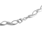 Lucy Q Drip Collection - Rhodium Overlay Sterling Silver Necklace (Size - 18), Silver Wt. 35 Gms