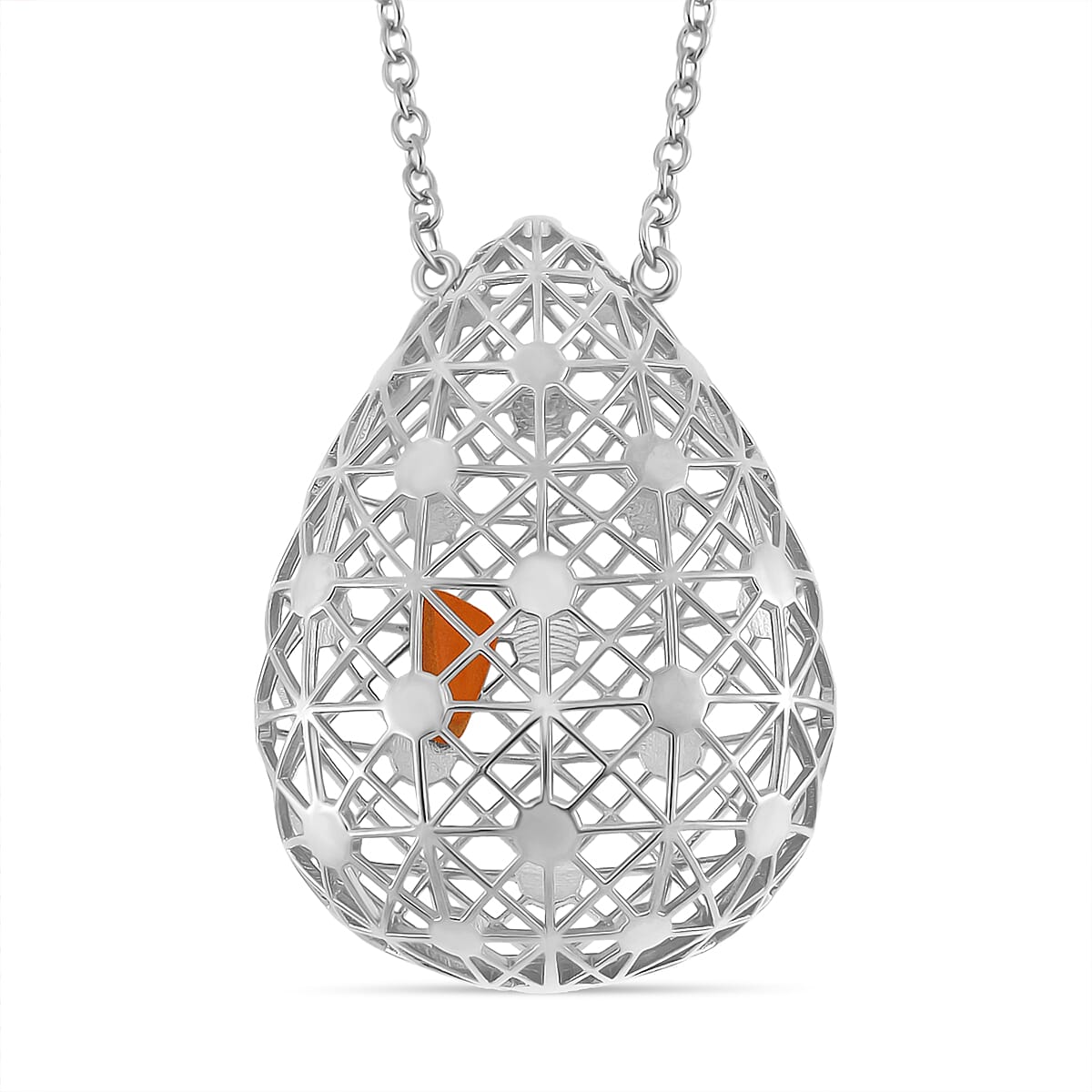 LUCY Q - Drip Collection Necklace (Size - 18) in Rhodium Overlay Sterling Silver 8024760 0