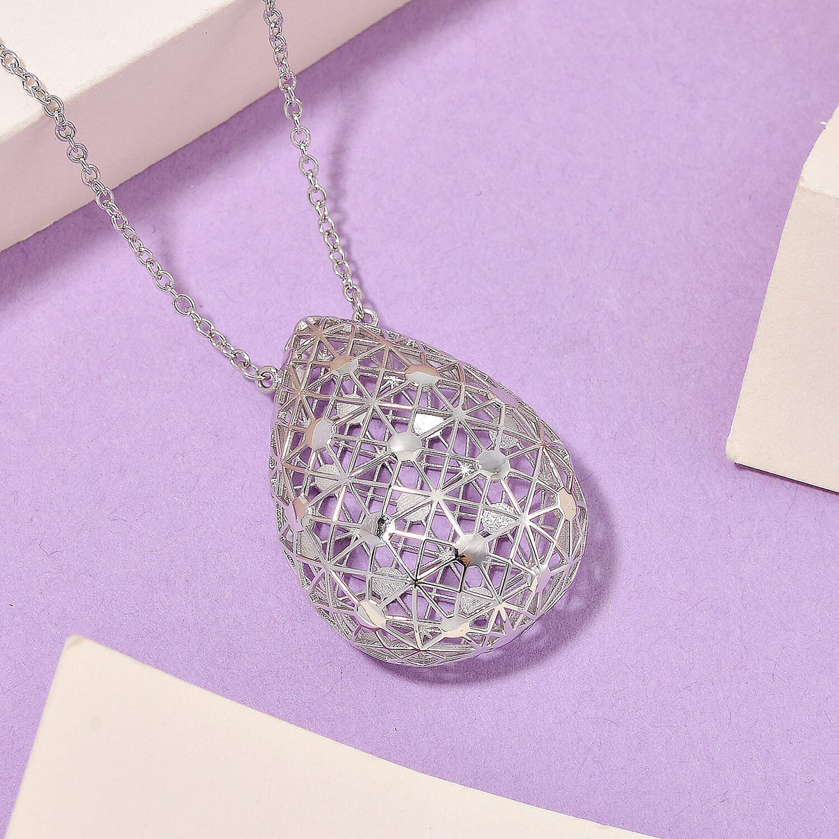LUCY Q - Drip Collection Necklace (Size - 18) in Rhodium Overlay Sterling Silver 8024760 2
