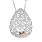LUCY Q - Drip Collection Necklace (Size - 18) in Rhodium Overlay Sterling Silver