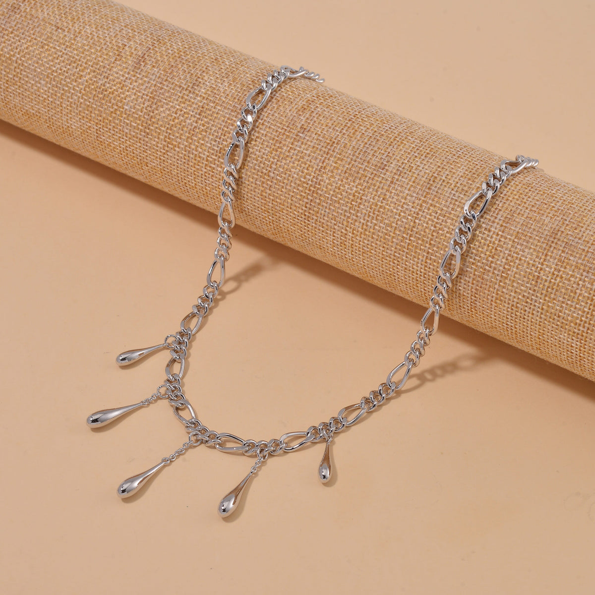 Lucy Q Figaro Drip Collection - Rhodium Overlay Sterling Silver Necklace (Size - 20), Silver Wt. 34 Gms 7804306 1