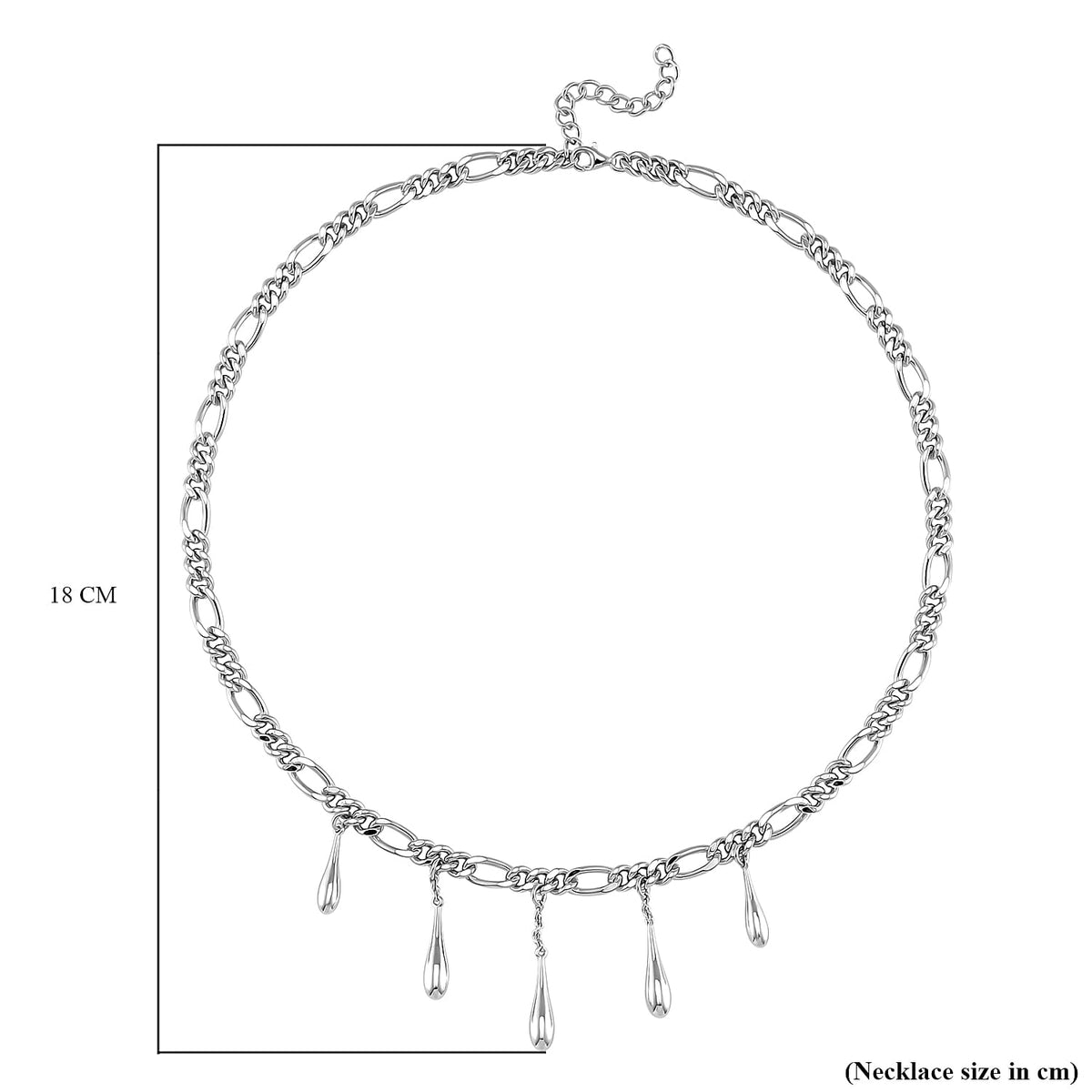 Lucy Q Figaro Drip Collection - Rhodium Overlay Sterling Silver Necklace (Size - 20), Silver Wt. 34 Gms 7804306 4