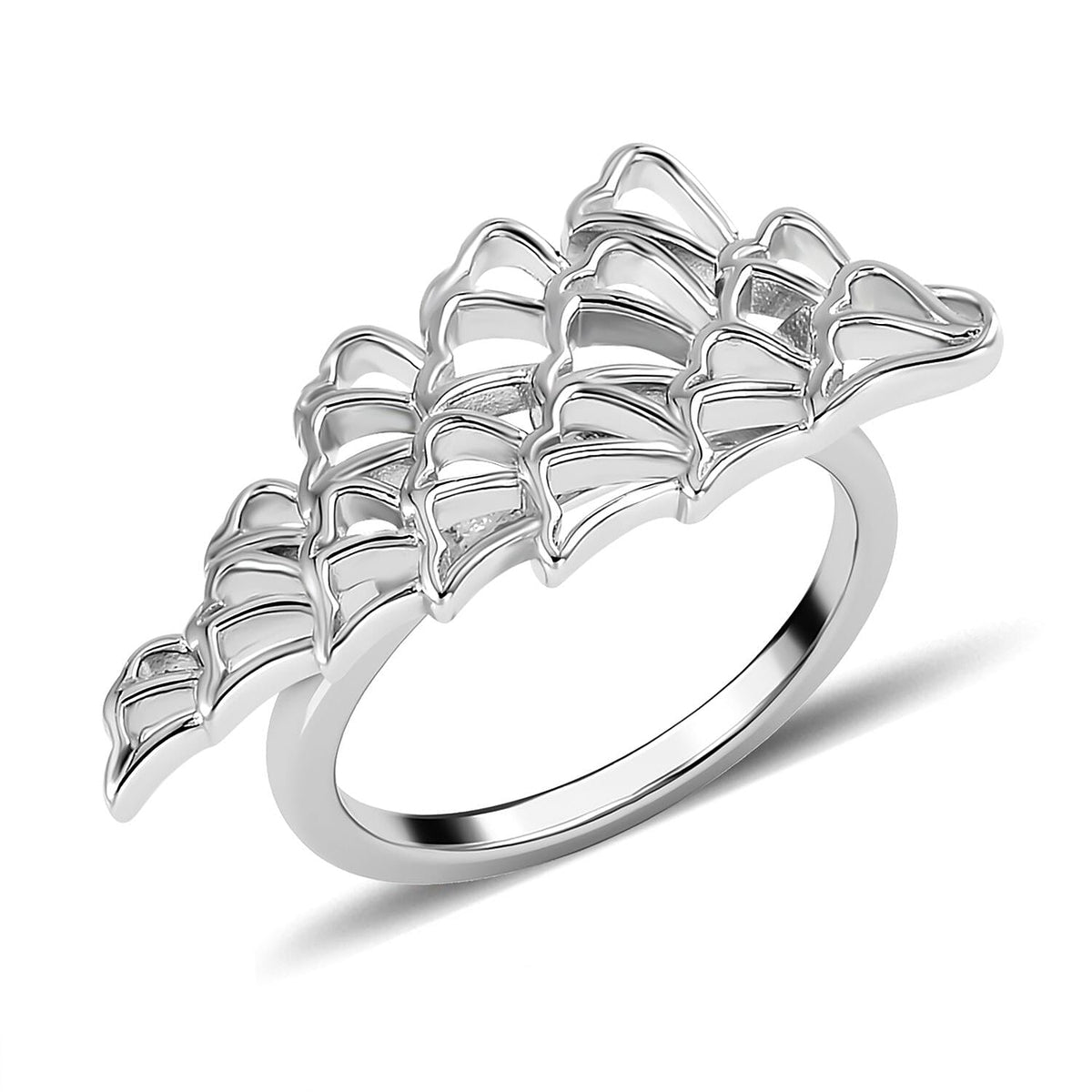 Lucy Q Designer Ring in Rhodium Overlay Sterling Silver Ring 7563757 0