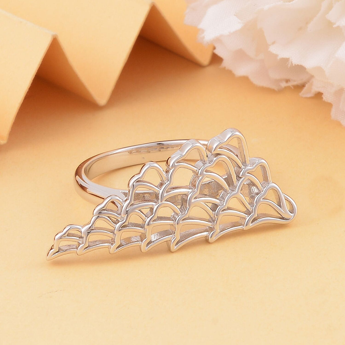 Lucy Q Designer Ring in Rhodium Overlay Sterling Silver Ring 7563757 1