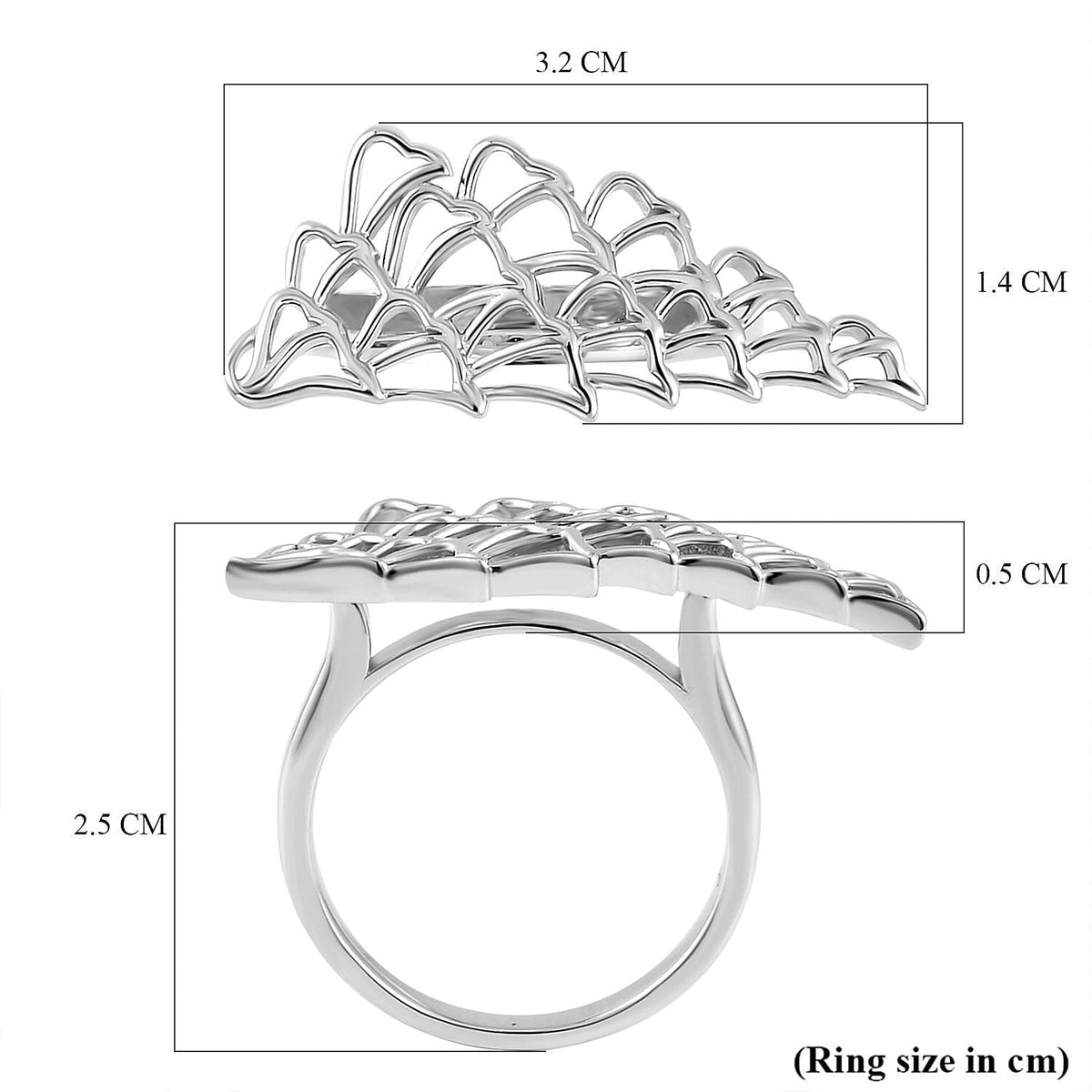 Lucy Q Designer Ring in Rhodium Overlay Sterling Silver Ring 7563757 5