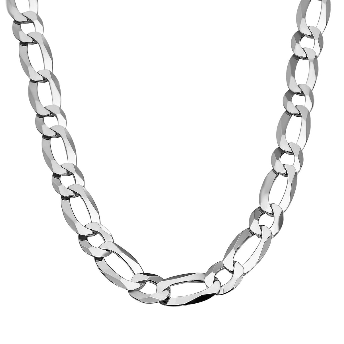 Rhodium Overlay Sterling Silver Figaro Necklace (Size - 22), Silver Wt. 25.85 Gms 7271977 9