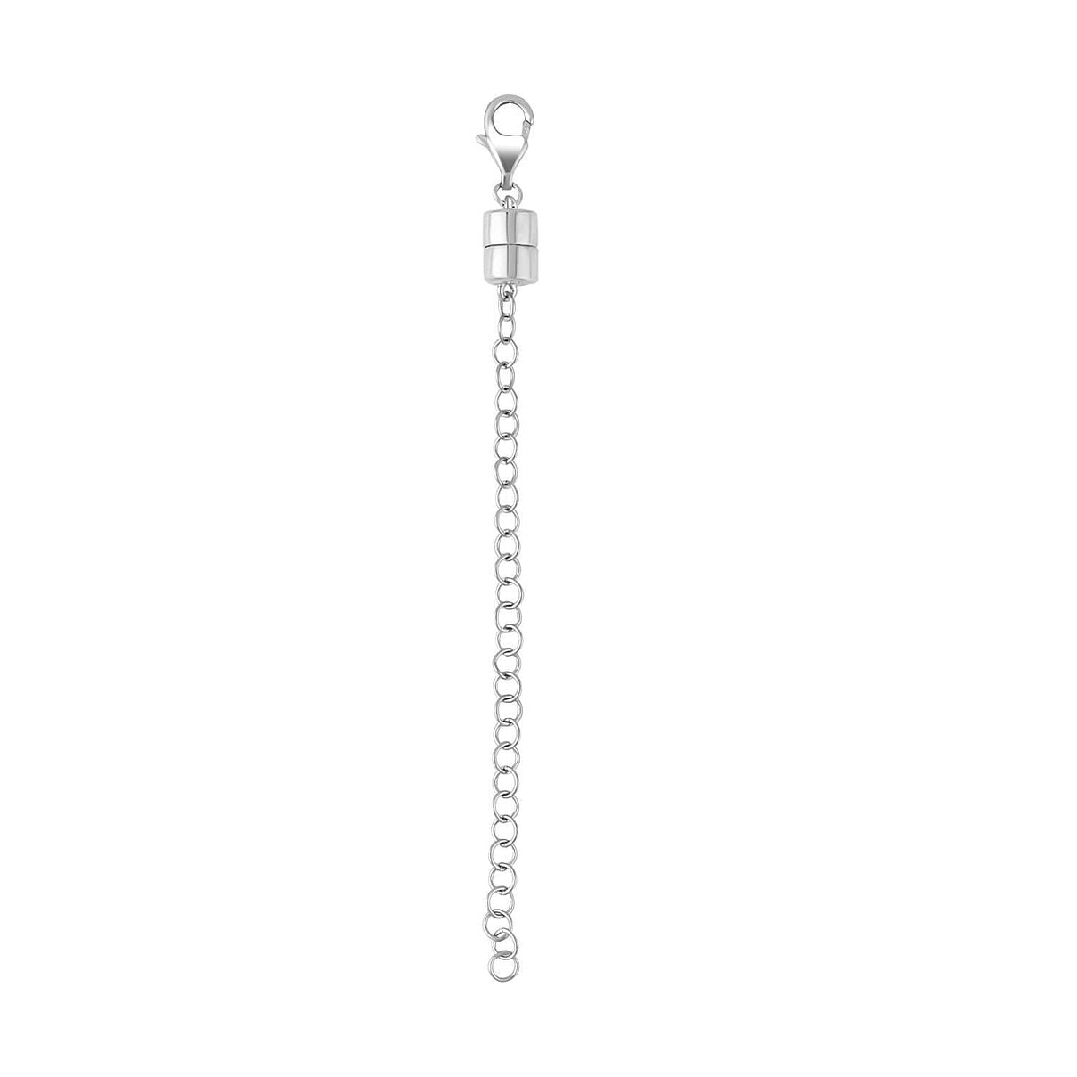 Magnetic Lobster Lock with 2 Inch Extender in Rhodium Overlay Sterling Silver V32491778 0