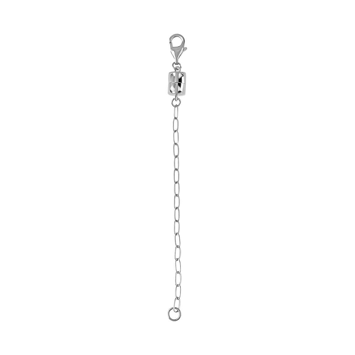 Rhodium Overlay Sterling Silver Paperclip Lobster Lock 7378548 0