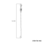 Rhodium Overlay Sterling Silver Paperclip Lobster Lock