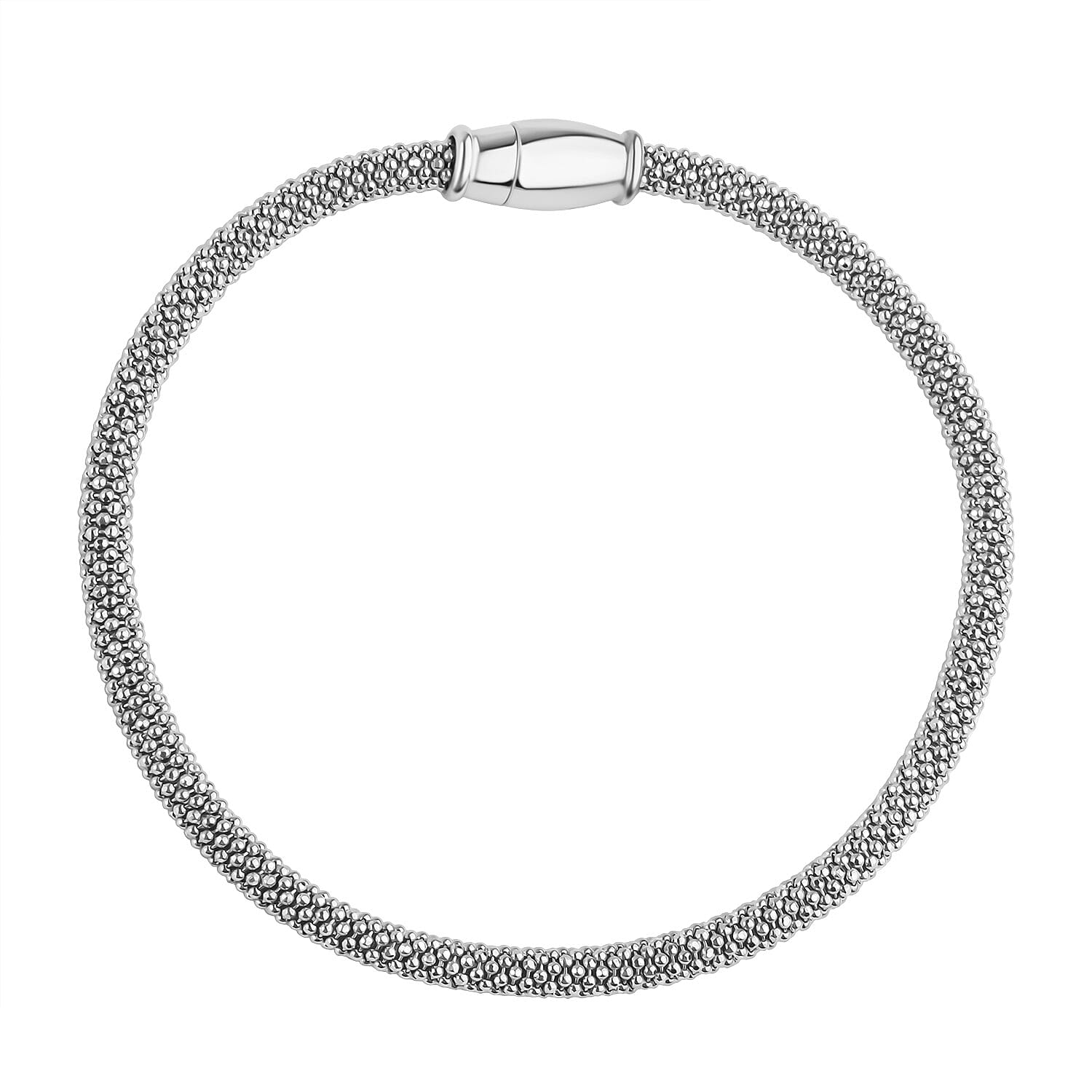 Rhodium Overlay Sterling Silver Mini Spark Bracelet (Size 7.5), Silver Wt. 7.80 Gms. 8376239 0
