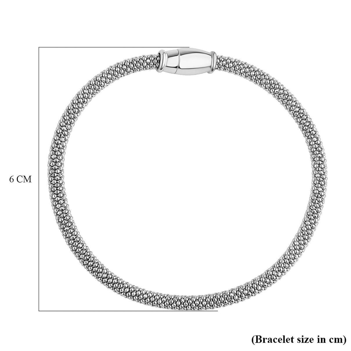 Rhodium Overlay Sterling Silver Mini Spark Bracelet (Size 7.5), Silver Wt. 7.80 Gms. 8376239 5