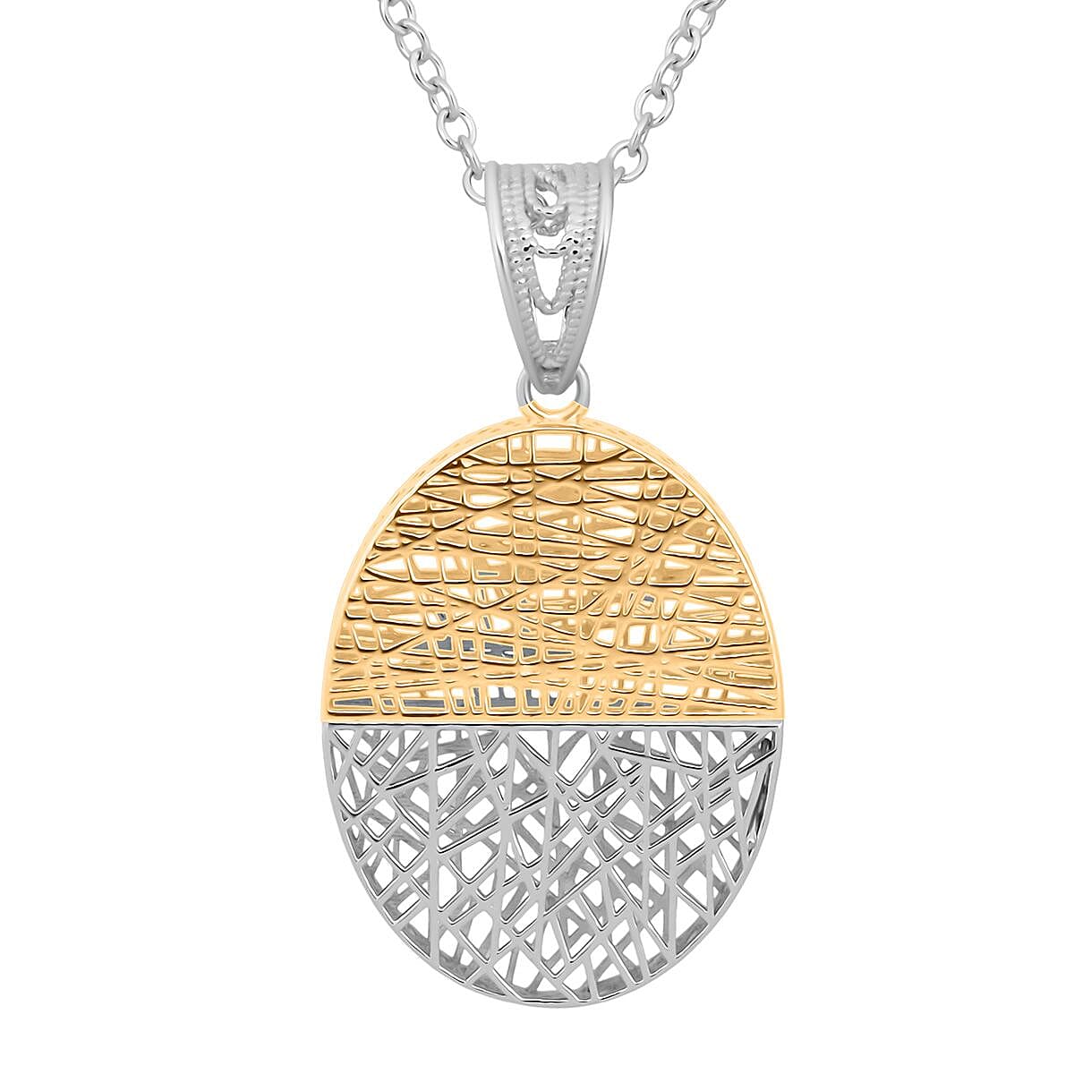 Treasure of Siam - Rhodium Overlay Sterling Silver Necklace (Size - 18 - 1 Ext) with Lobster Clasp i 8239723 0