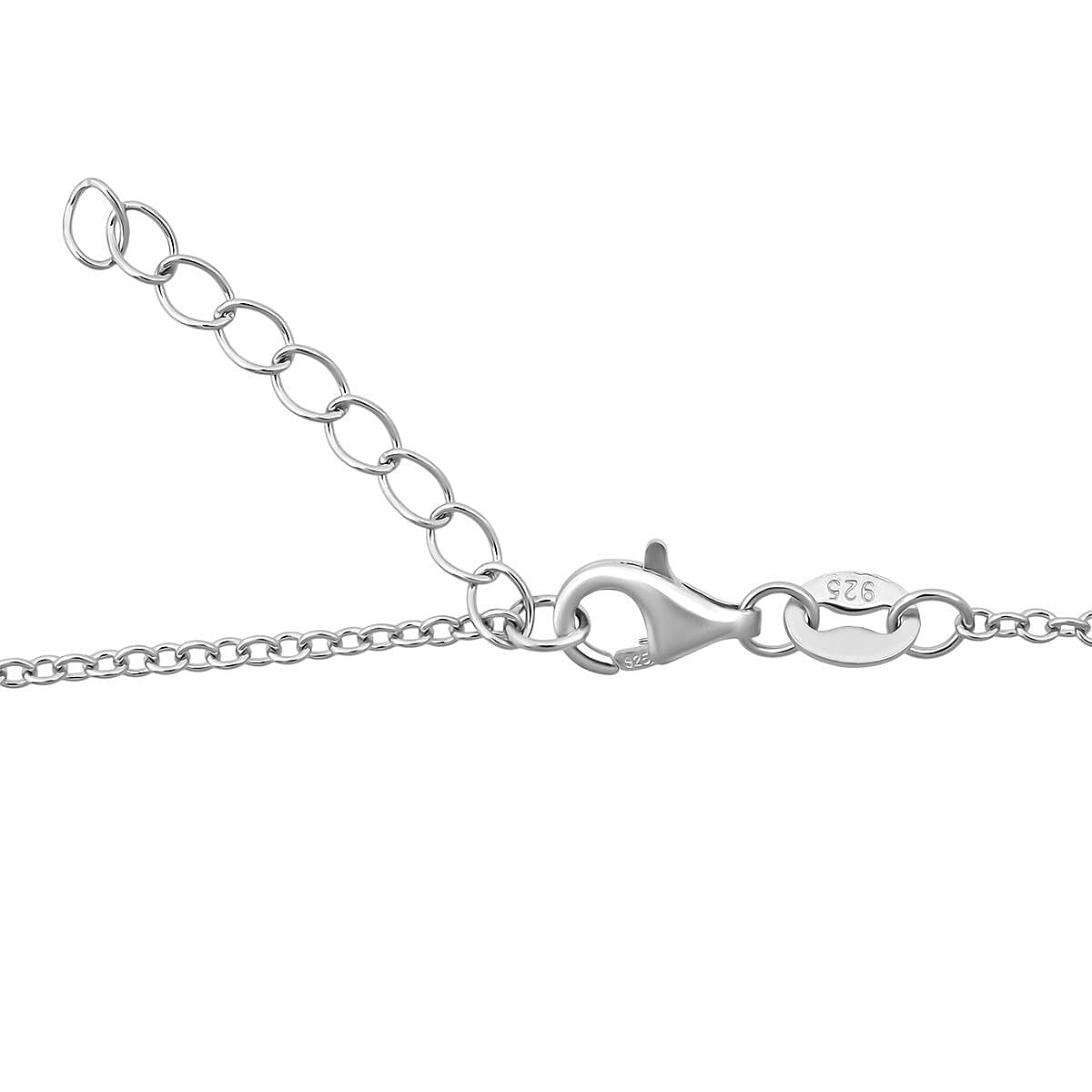 Treasure of Siam - Rhodium Overlay Sterling Silver Necklace (Size - 18 - 1 Ext) with Lobster Clasp i 8239723 5