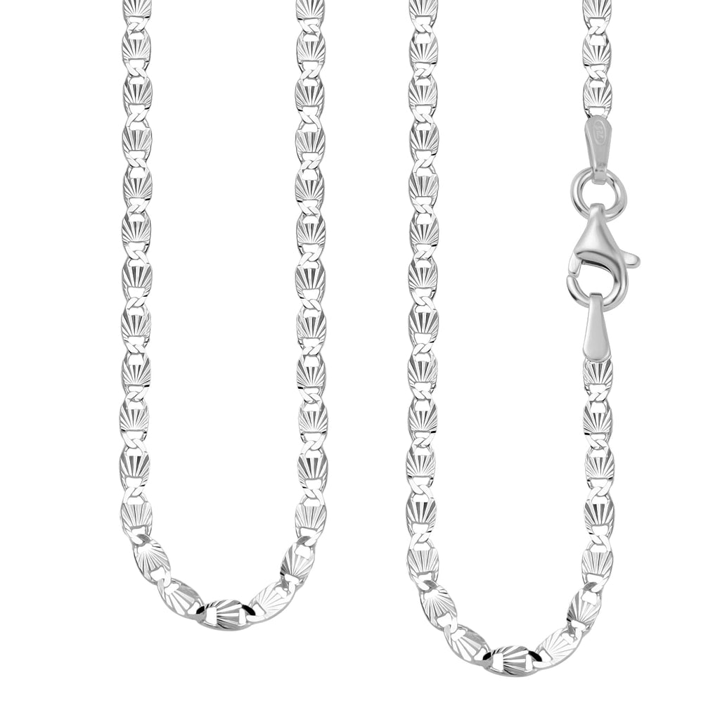 Rhodium Overlay Sterling Silver Necklace (Size - 18)