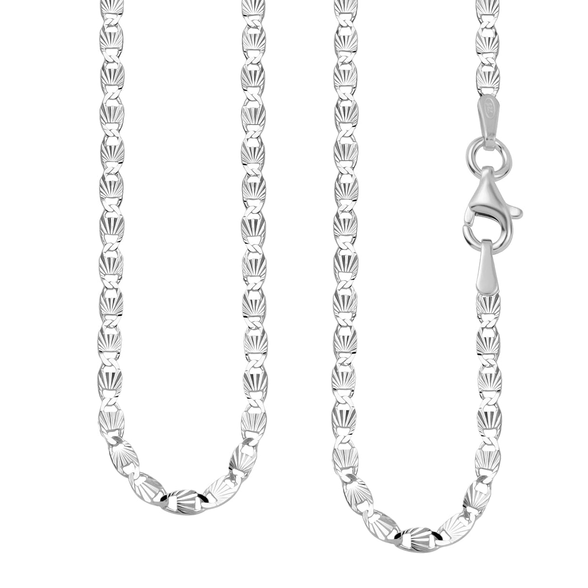 Rhodium Overlay Sterling Silver Necklace (Size - 18) 7990583 0
