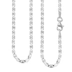 Rhodium Overlay Sterling Silver Necklace (Size - 18)