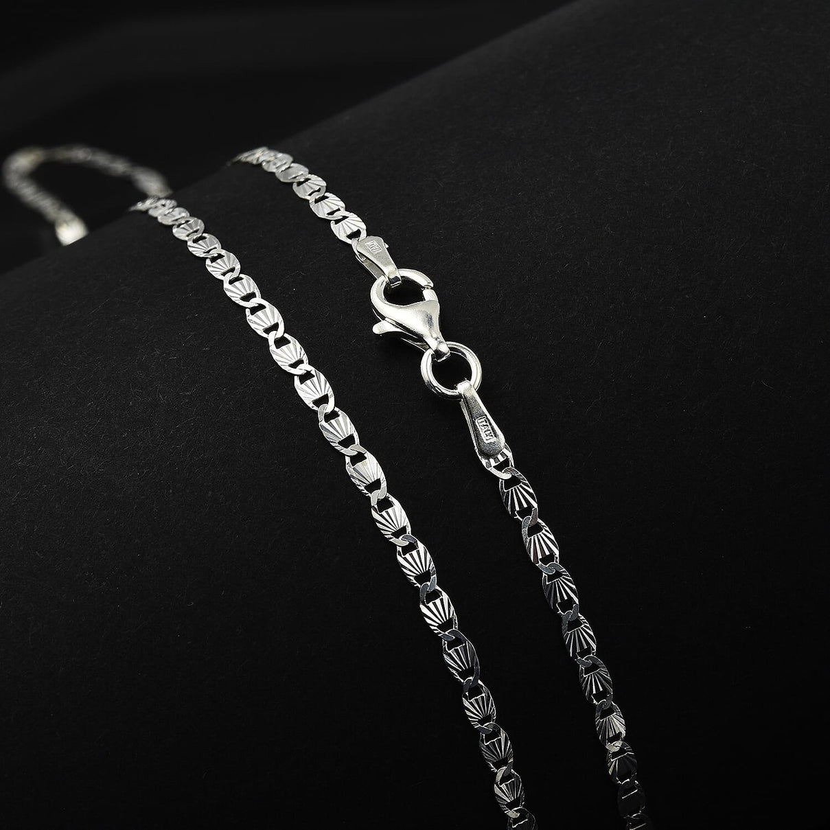 Rhodium Overlay Sterling Silver Necklace (Size - 18) 7990583 1