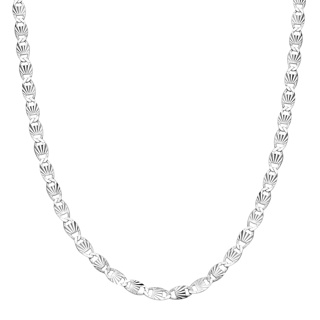 Rhodium Overlay Sterling Silver Necklace (Size - 18)