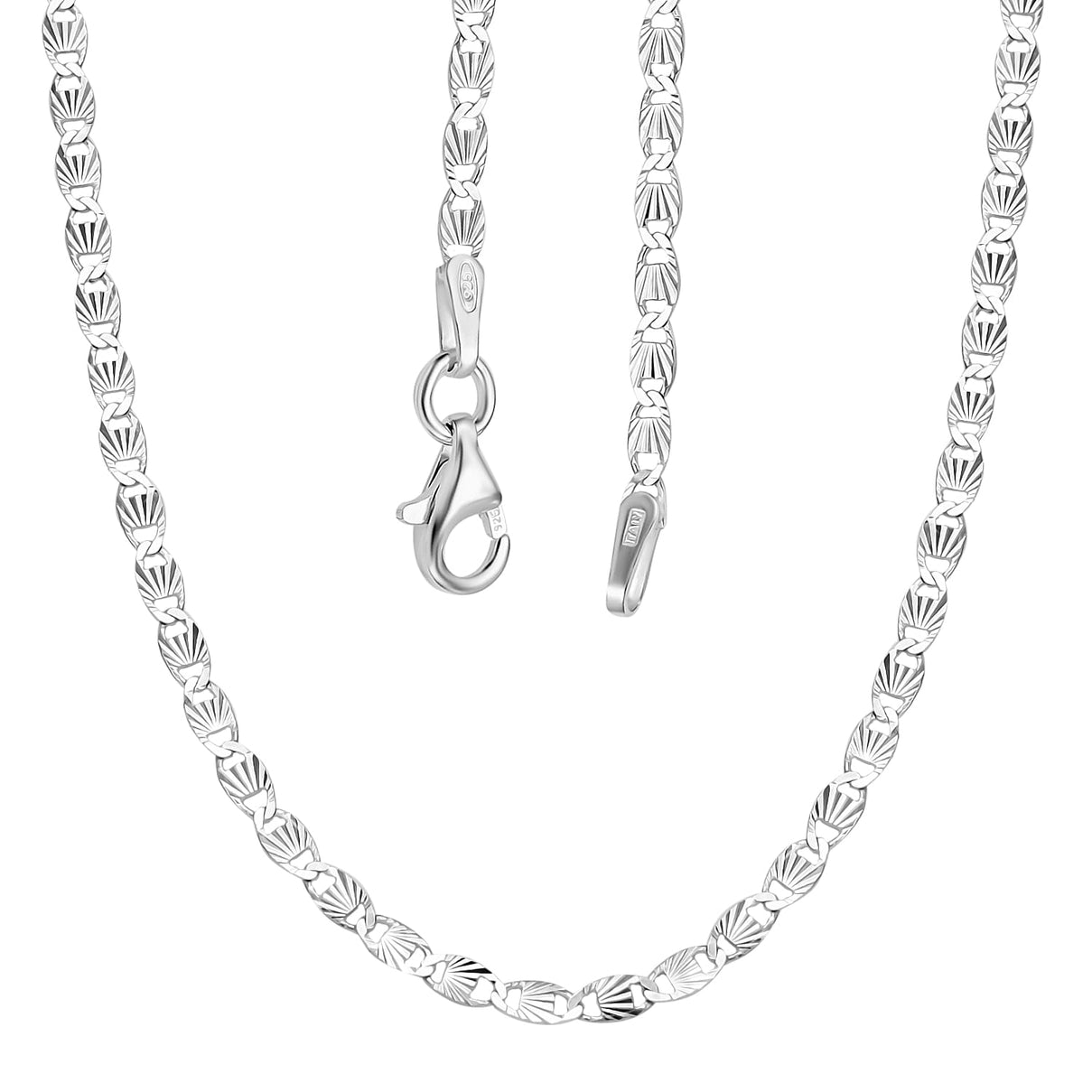 Rhodium Overlay Sterling Silver Necklace (Size - 18) 7990583 3