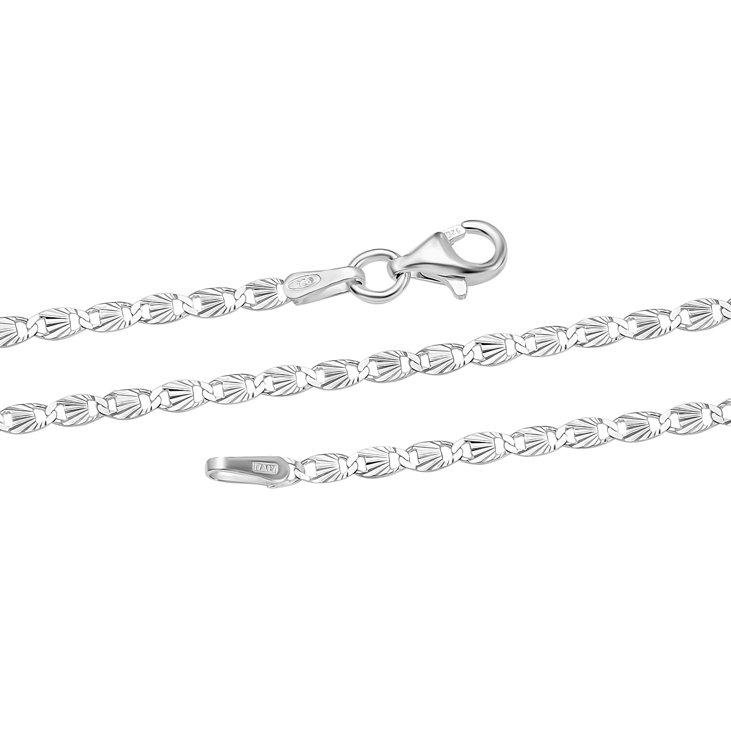 Rhodium Overlay Sterling Silver Necklace (Size - 18) 7990583 4