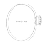 Rhodium Overlay Sterling Silver Necklace (Size - 18)