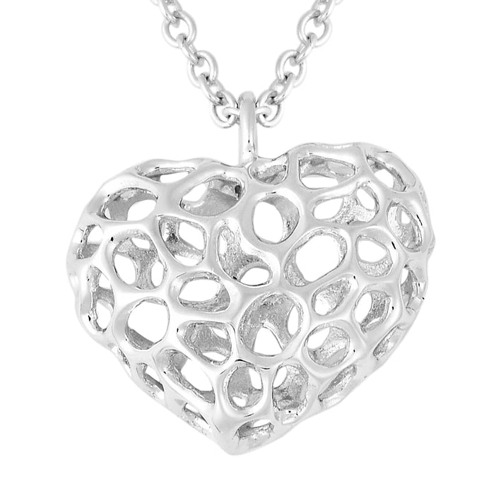 Rhodium Overlay Sterling Silver Necklace (Size - 20) 2564186 1