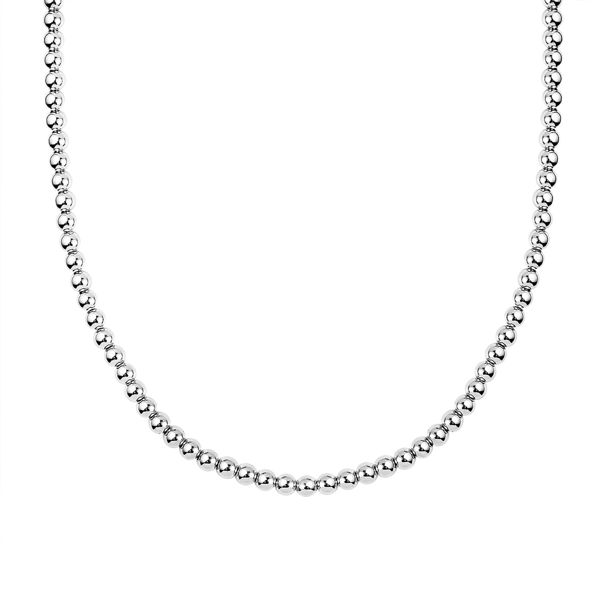 Rhodium Overlay Sterling Silver Necklace (Size - 18), Sliver Wt. 10 Gms 6126650 2