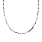 Rhodium Overlay Sterling Silver Necklace (Size - 18),  Sliver Wt. 10 Gms