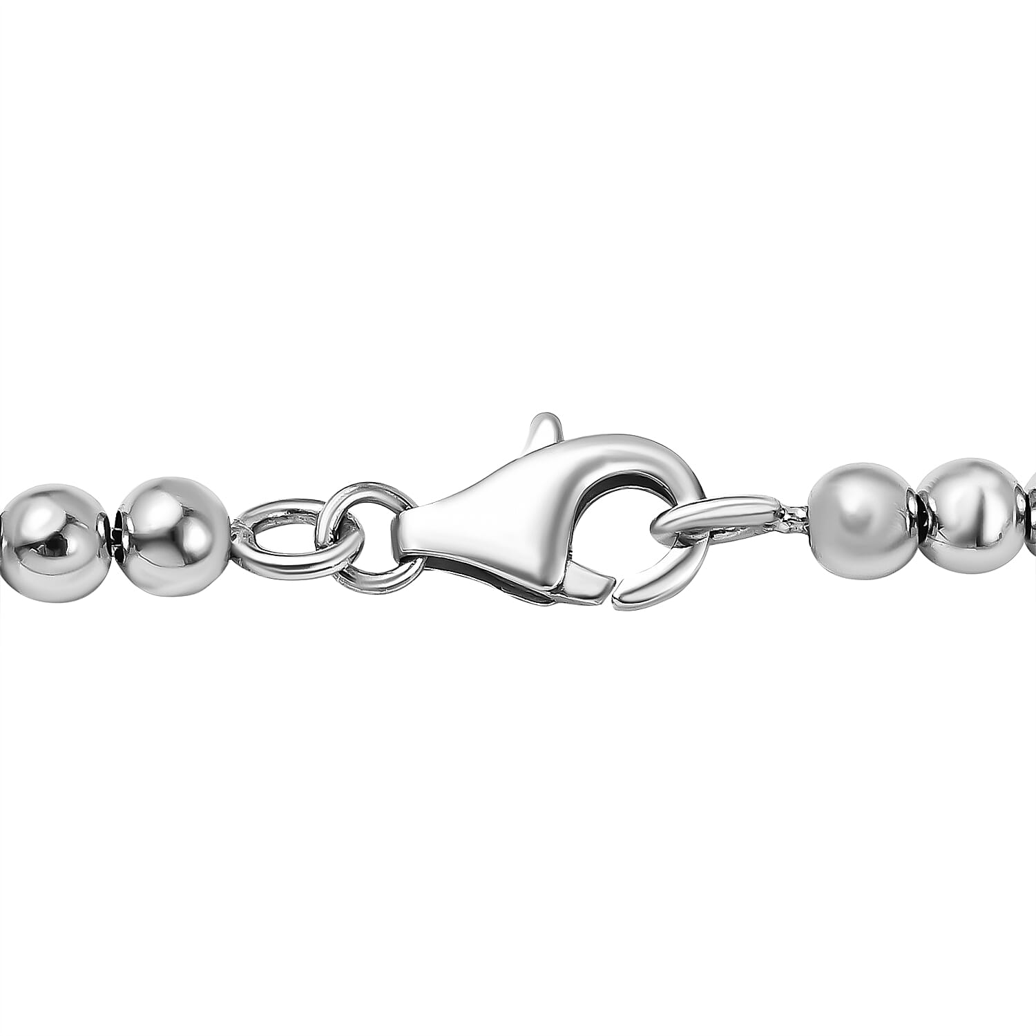 Rhodium Overlay Sterling Silver Necklace (Size - 18), Sliver Wt. 10 Gms 6126650 4