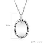 Rhodium Overlay Sterling Silver NecklaceE (Size - 16),  Silver Wt. 6.6 Gms