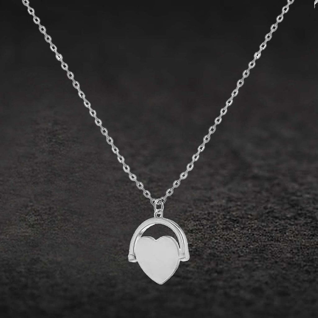 Rhodium Overlay Sterling Silver NecklaceE (Size - 17)