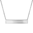 Rhodium Overlay Sterling Silver NecklaceE (Size - 17)