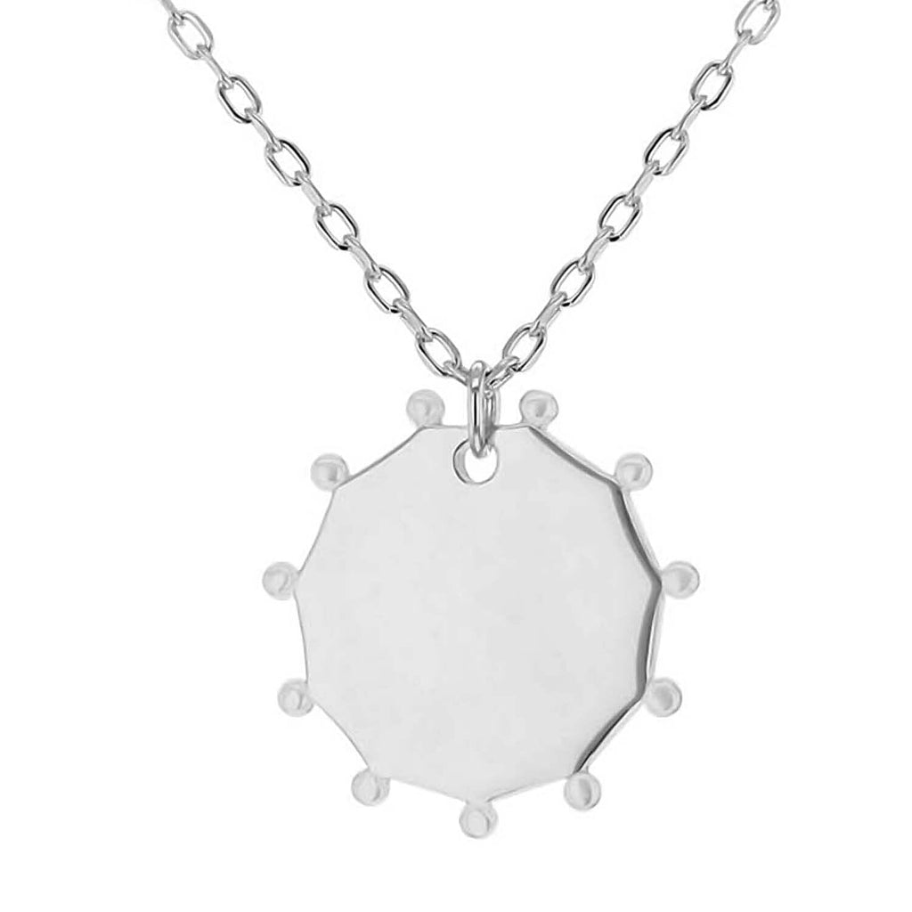 Rhodium Overlay Sterling Silver NecklaceE (Size - 18)