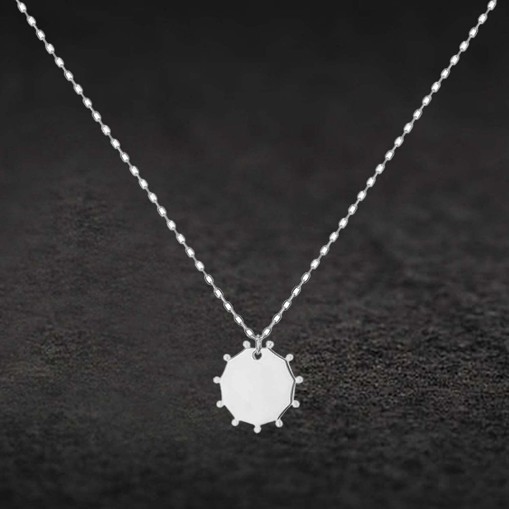 Rhodium Overlay Sterling Silver NecklaceE (Size - 18)