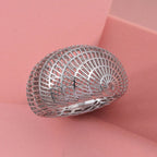 Rhodium Overlay Sterling Silver Ring